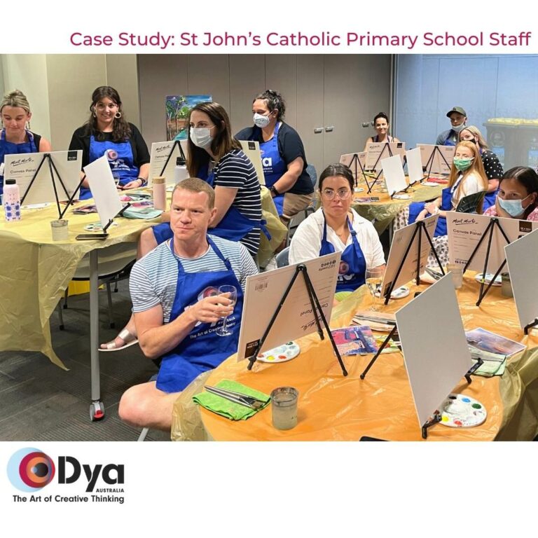 creative painting workshop with teachers of St. John's catholic primary school