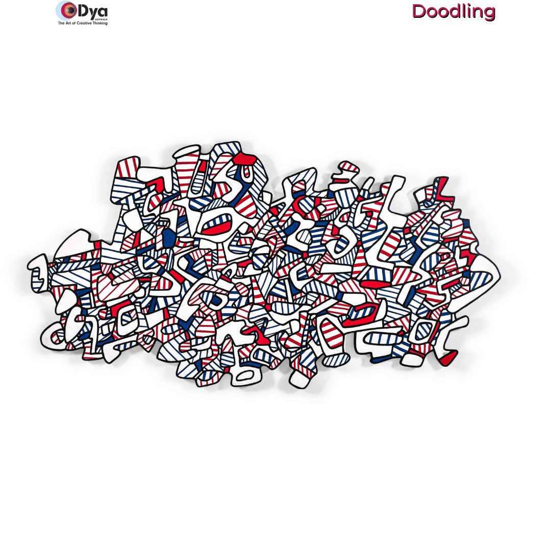 Jean Dubuffet Échec à l’être inspired doodling artwork exploring spontaneous lines and playful creativity