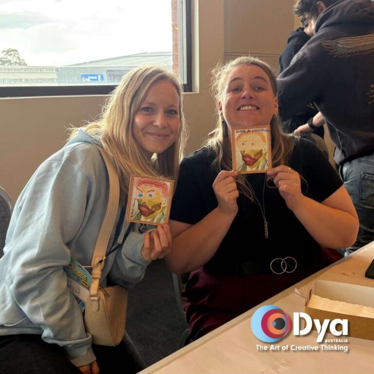 Creative conference experience at ResiRocks Victoria with youth workers contributing to a collaborative art installation